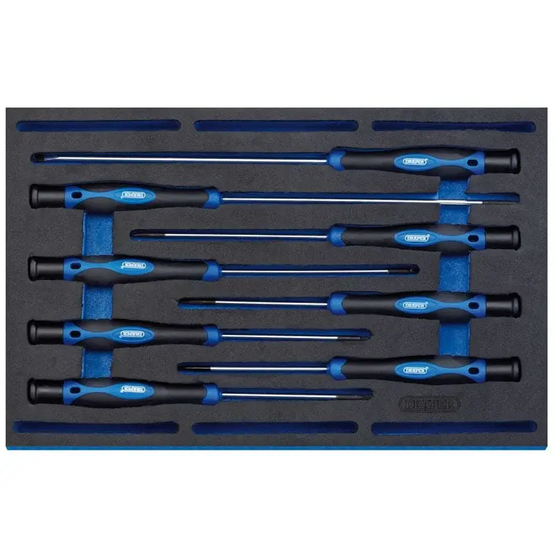 Draper IT-EVA14 Extra Long Precision Screwdriver Place 1/4 Drawer EVA Insert Tray (8 Piece)