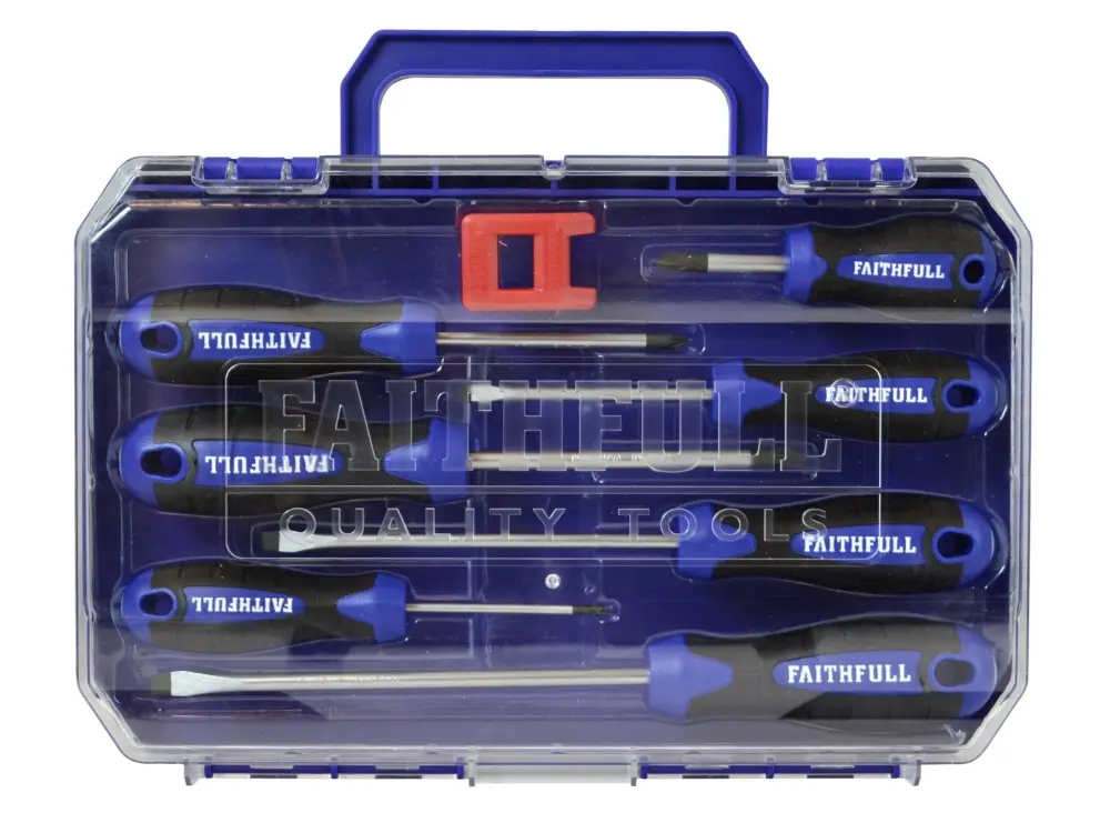 Faithfull 8 Piece Soft Grip Screwdriver Place
