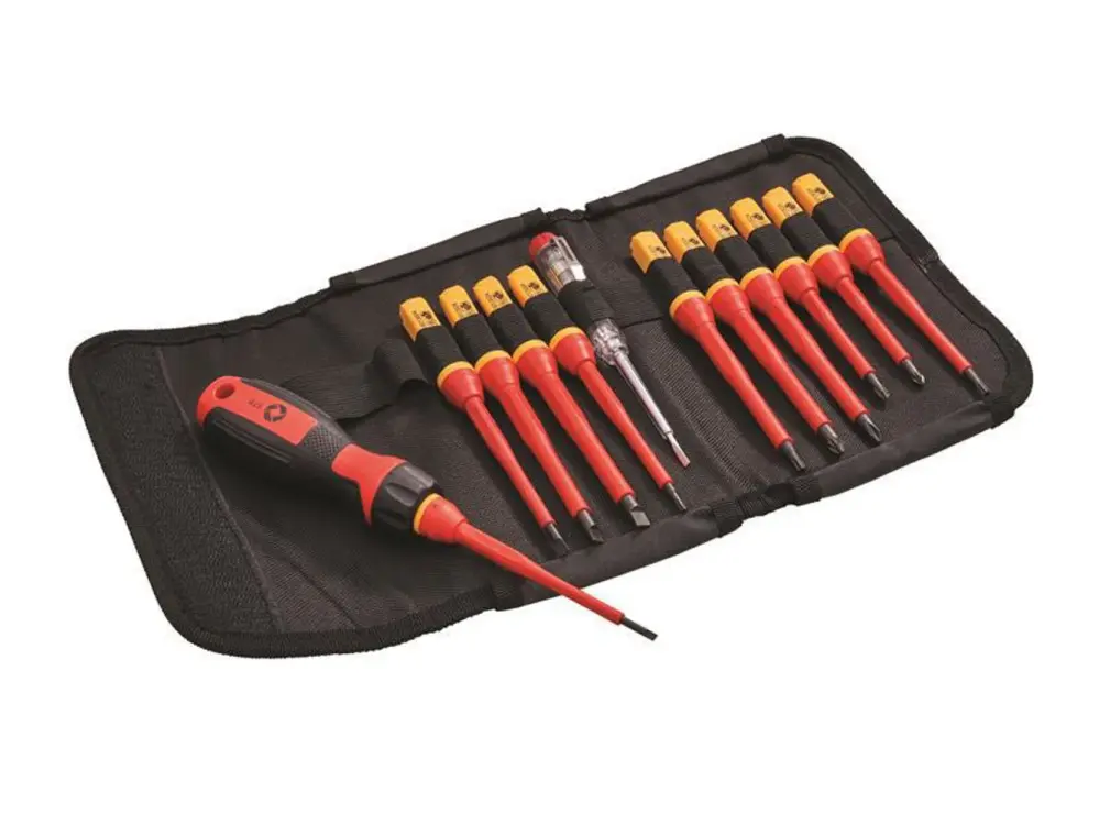 Faithfull Quick Adjust Vde Screwdriver Set, 13 Piece