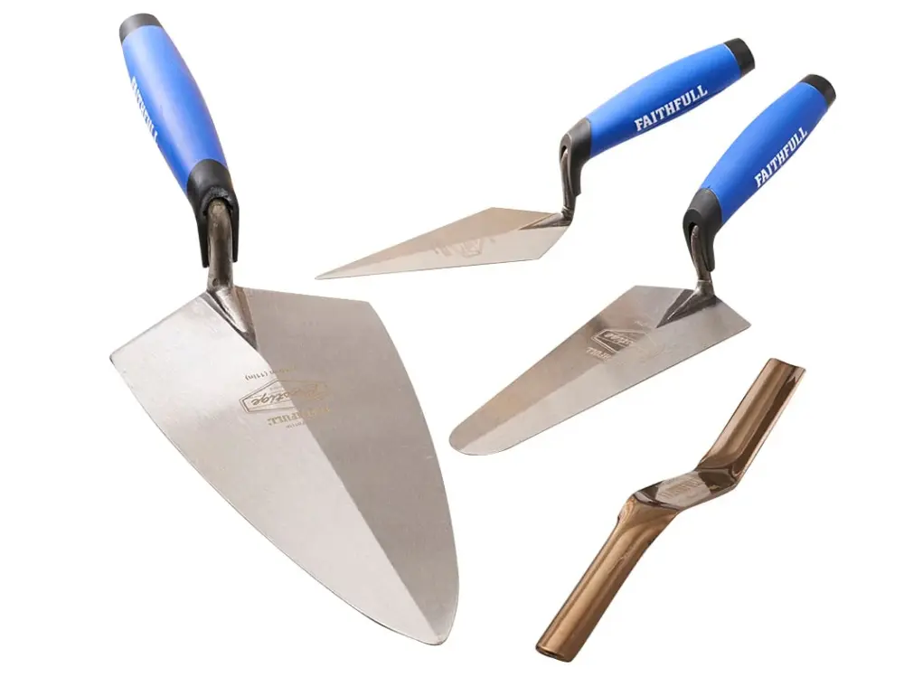 Faithfull Specialist Brick Trowel Set - 4 Pieces - XMS22TROWELS