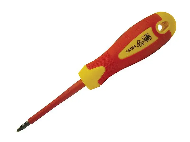Faithfull Vde Supple Grip Screwdriver Phillips Tip Ph1 X 80Mm