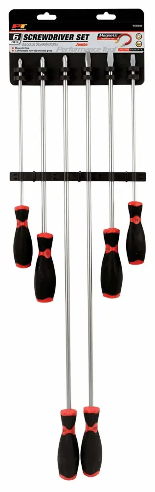 Performance Tool 6 Piece King-sized Screwdriver Set