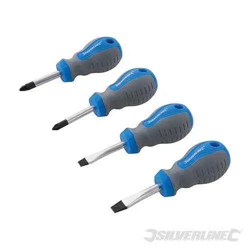 Silverline Stubby Screwdriver Adjust 4pce 4pce - 893790