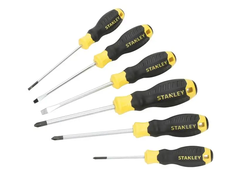 STANLEY CUSHION GRIP Screwdriver Place, 6 Piece
