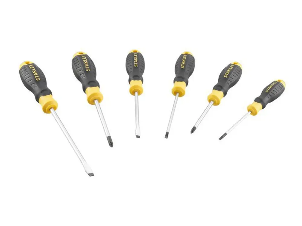 Stanley Hand Tools Cushion Grip Screwdriver Adjust, 6 Piece
