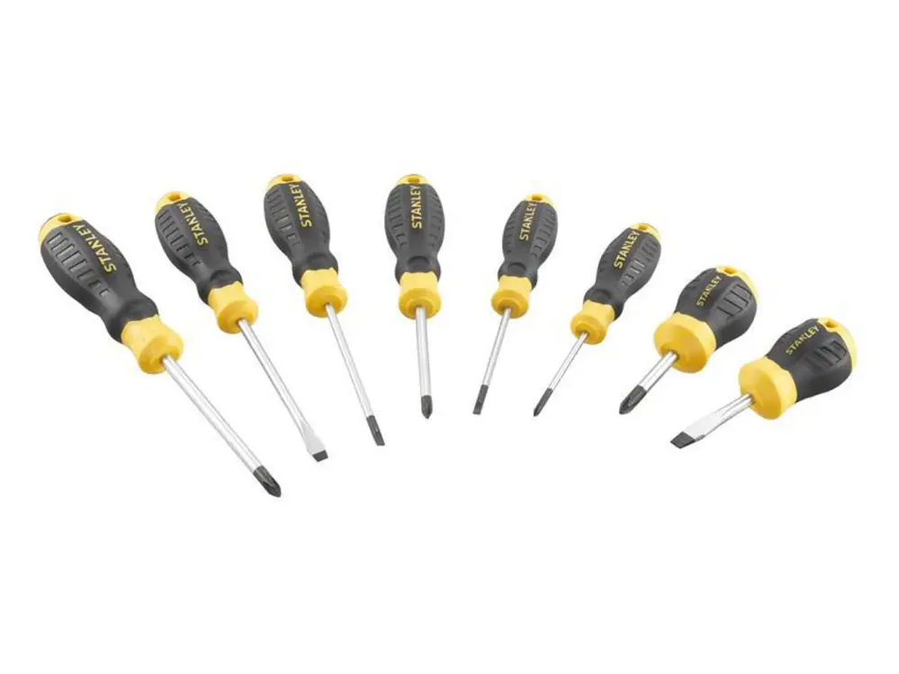 Stanley Hand Tools Cushion Grip Screwdriver Place, 8 Piece