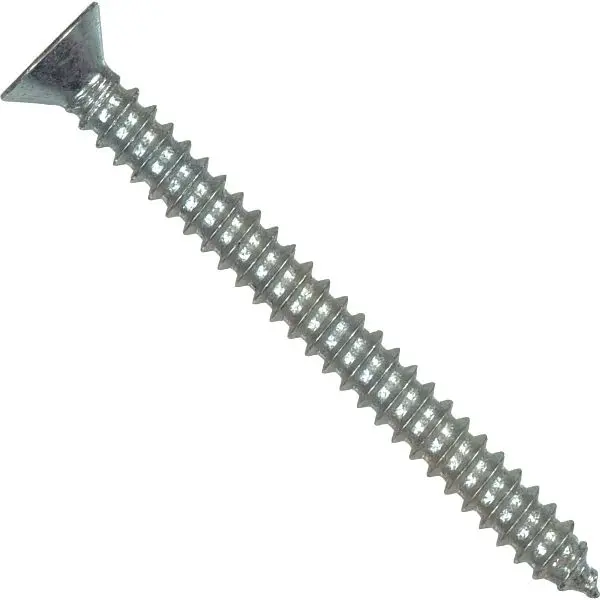 HILLMAN #6 x 1-1/2 Inch Phillips Flat Head Zinc Sheet Metal Screw, 100 pieces, 80170