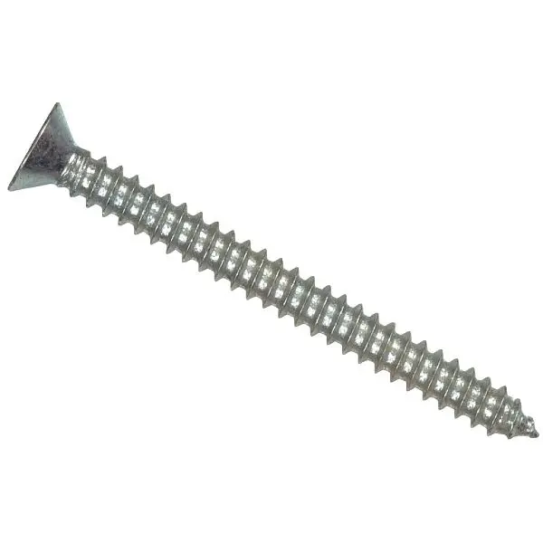 HILLMAN #12 x 1-1/2 Inch Phillips Flat Head Stainless Steel Sheet Metal Screw, 100 pieces, 823520