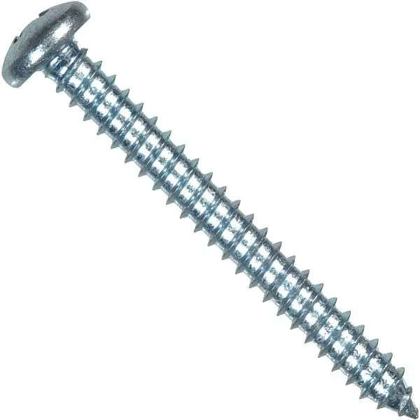 HILLMAN #14 x 1-1/2 Inch Phillips Pan Head Zinc Sheet Metal Screw, 100 pieces, 80117