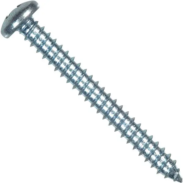 HILLMAN #12 x 1-1/4 Inch Phillips Pan Head Zinc Sheet Metal Screw, 100 pieces, 80099