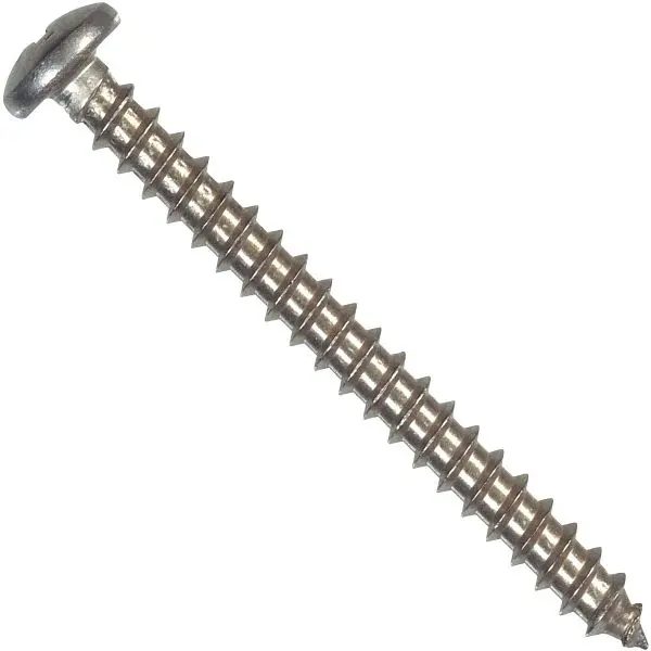 HILLMAN #10 x 1-1/4 Inch Phillips Pan Head Stainless Steel Sheet Metal Thread-Forming Screw, 100 pieces, 823294