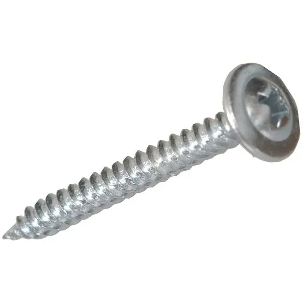 HILLMAN #8 x 1-1/4 Inch Zinc Modified Truss Head Needle Point Lath Threaded Cap Screw, 100 pieces, 82209