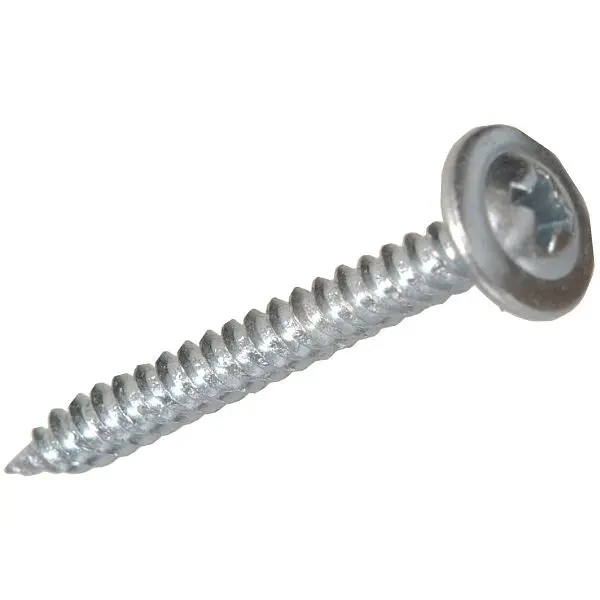 HILLMAN Biodegradable #8 x 3/4 Inch Zinc Modified Truss Head Needle Point Lath Screw, 100 pieces, 82203