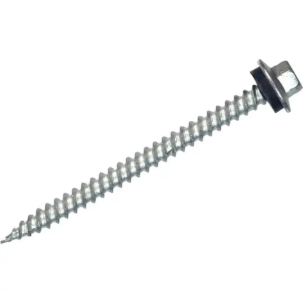 HILLMAN Certified Project Center #10 x 2 Inch Hex Washer Head Pole Barn Screw, 86 pieces, 47703