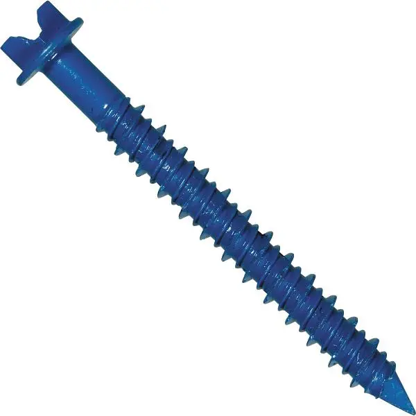 HILLMAN Eco-Friendly 1/4 Inch x 1-1/4 Inch Slotted Hex Washer Tapper Concrete Screw, 25 pieces, 41559