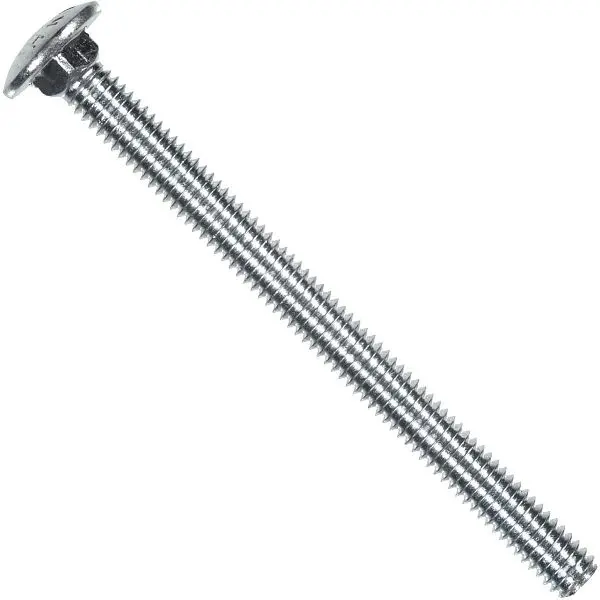 HILLMAN Elite 1/4 Inch x 4 Inch Grade 2 Zinc Carriage Bolt, 100 pieces, 240048