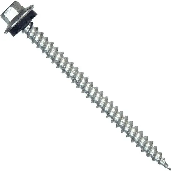 HILLMAN Extra-Large Tap-N-Seal #10 x 1 - 1/2 Inch Hex Washer Head Threaded Fastener, 100 pieces, 560908