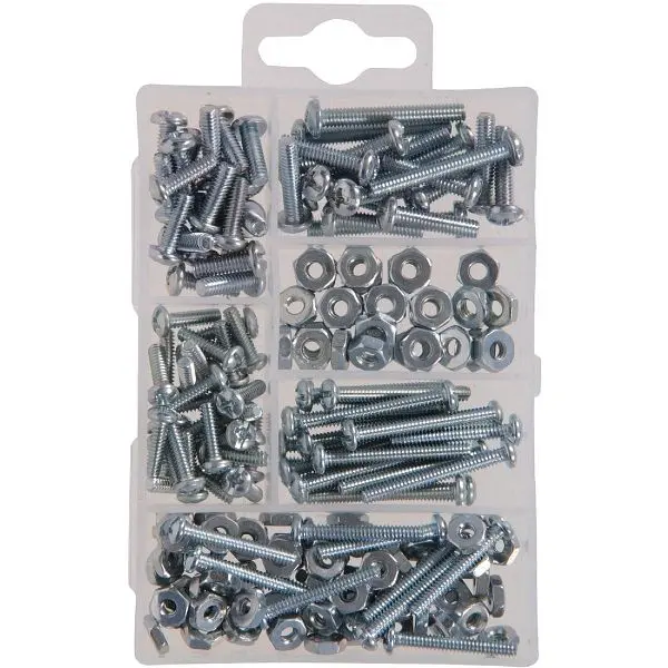 HILLMAN Fastener Center Steel Machine Set Screw & Wing Nut Assortment Kit, 200 pieces, 130205