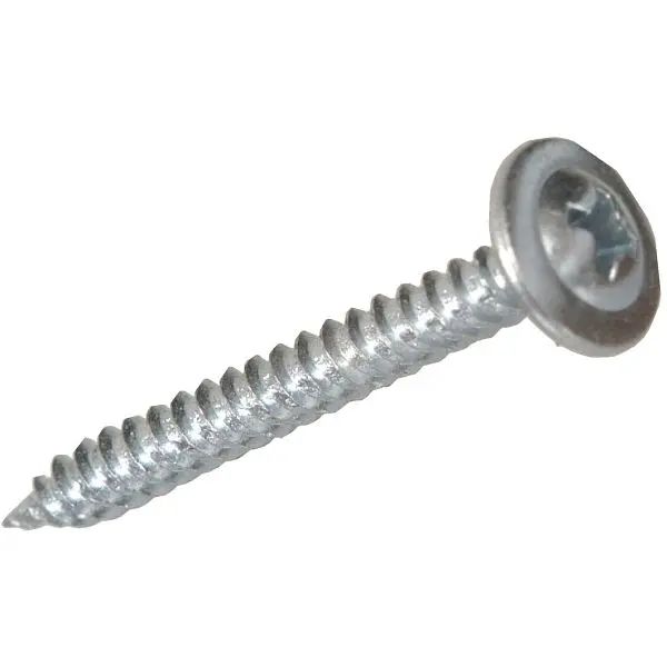 HILLMAN First-Rate #8 x 1 Inch Zinc Modified Truss Head Needle Point Lath Deck Screw, 100 pieces, 82206