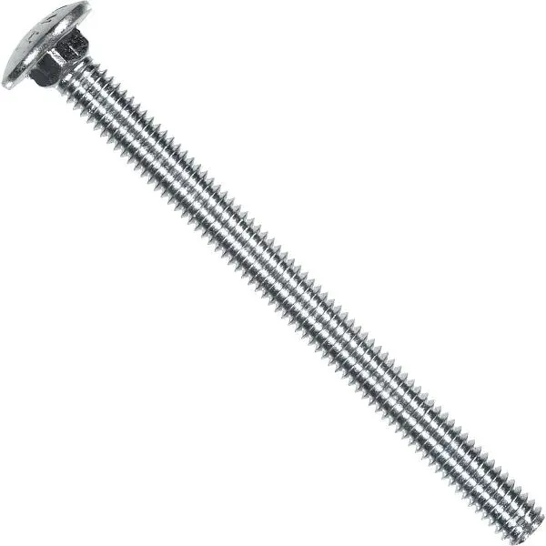 HILLMAN Green 1/4 Inch x 1-1/2 Inch Grade 2 Zinc Carriage Bolt, 100 pieces, 240018