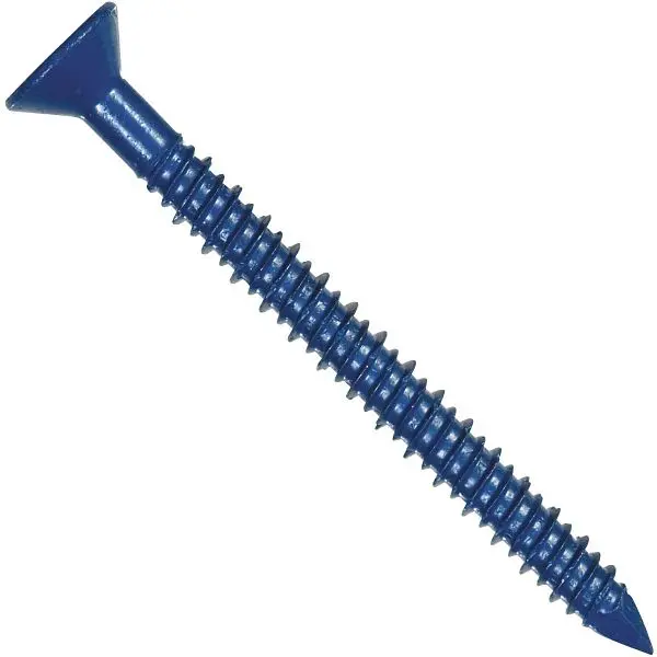 HILLMAN 1/4 Inch x 2-3/4 Inch Flat Head Tapper Concrete Screw Fastener, 12 pieces, 41574