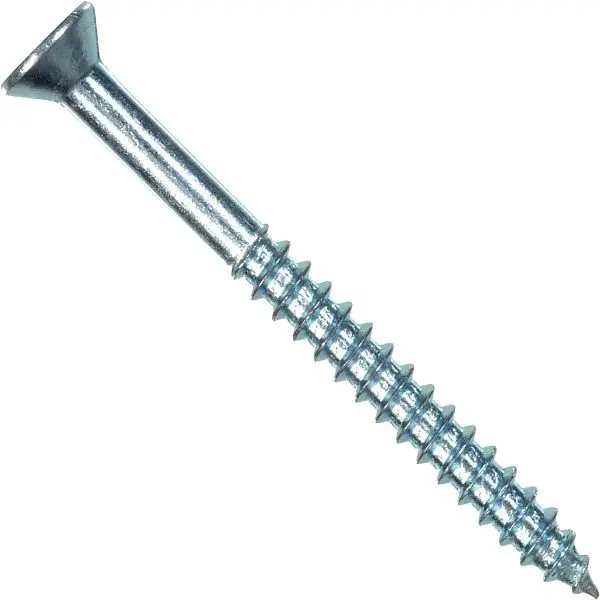 HILLMAN #6 x 2 Inch Flat Head Phillips Zinc Wood Cap Screw, 100 pieces, 40033