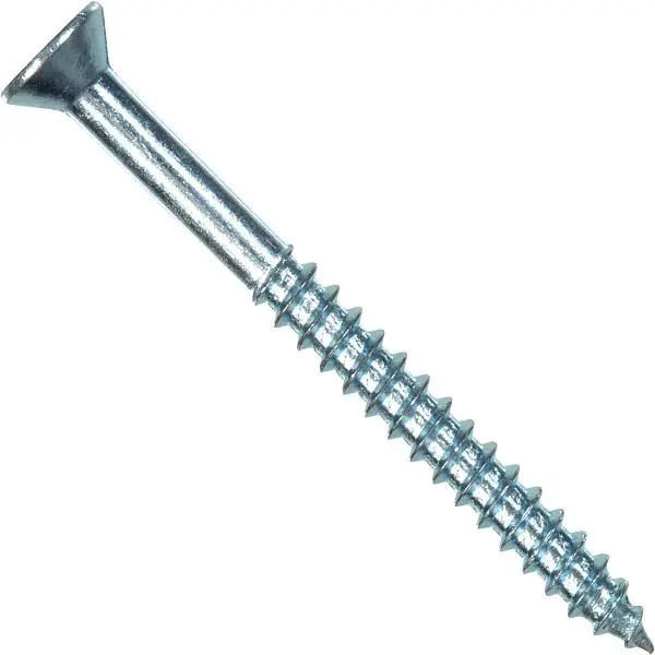 HILLMAN #10 x 4 Inch Flat Head Phillips Zinc Wood Deck Screw, 100 pieces, 40143