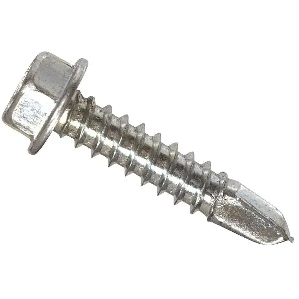 HILLMAN #10 - 16 x 3/4 Inch Hex Finishing Washer Head Self-Drilling Sheet Metal Drive Screw, 100 pieces, 560330