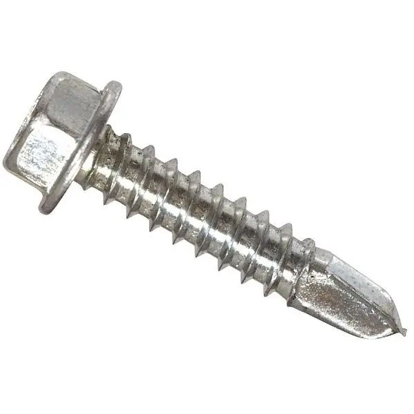 HILLMAN #12 - 14 x 3/4 Inch Hex Shoulder Washer Head Self-Drilling Sheet Metal Deck Screw, 100 pieces, 560354