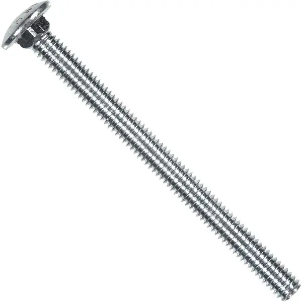 HILLMAN 1/4 Inch x 5 Inch Grade 2 Zinc Carriage Stud Bolt, 100 pieces, 240054