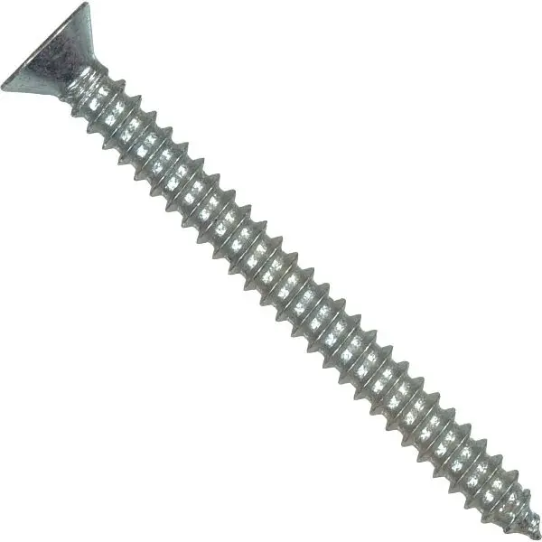 HILLMAN #8 x 1 Inch Phillips Flat Head Zinc Sheet Metal Screw, 100 pieces, 80186