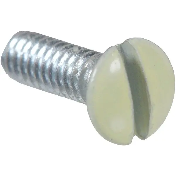 HILLMAN Ivory 1/2 Inch Steel Switch Wall Plate Set Screw (4-Pack), 9025