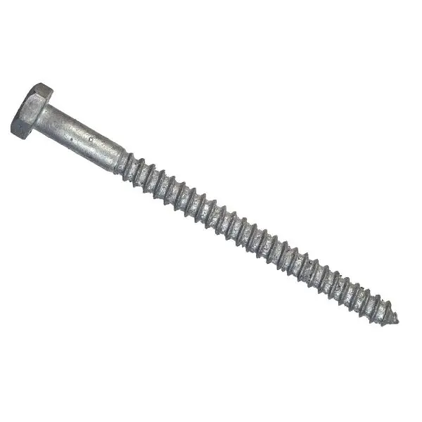 HILLMAN Reinforced 5/16 Inch x 5 Inch Galvanized Hex Lag Thread-Forming Screw, 50 pieces, 812050