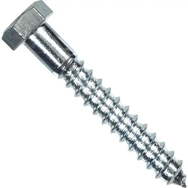 HILLMAN Safe 5/16 Inch x 1-1/2 Inch Zinc Hex Lag Screw, 100 pieces, 230045