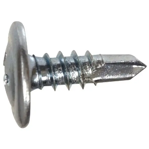 HILLMAN Serrated #8 x 1-1/4 Inch Zinc Modified Truss Head Self Drilling Lath Screw, 100 pieces, 561069