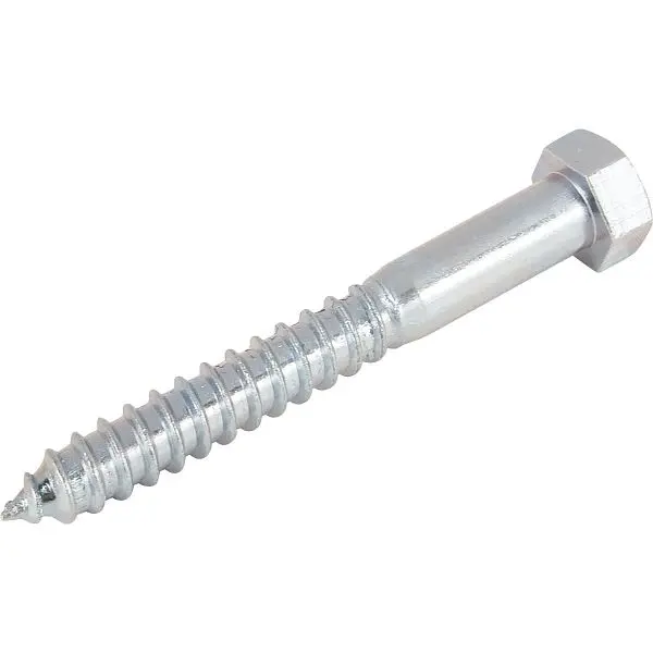 HILLMAN Slim 1/2 Inch x 3 Inch Zinc Hex Lag Screw, 50 pieces, 230125