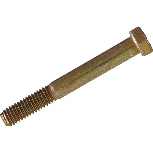 HILLMAN Small 1/2 Inch x 1-1/2 Inch Grade 8 Yellow Dichromate Hex Head Cap Screw, 50 pieces, 220223