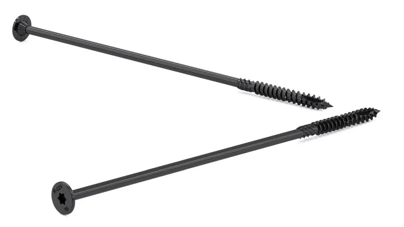 Dependable (50-Pack) 3/8-inch x 16-inch LOG Torx Star Drive Log and Timber Structural Self-Tapping Screws, FTC17BLK3816L R...