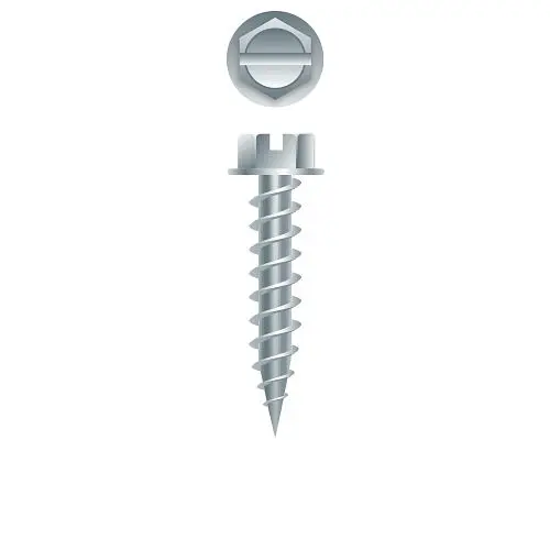 Strong-Point Cap Screws Slotted Indented Hex Washer Head, Zinc Plated, 8 x 5/8, 1/4 .F. #8 Head, Box 10,000, N810
