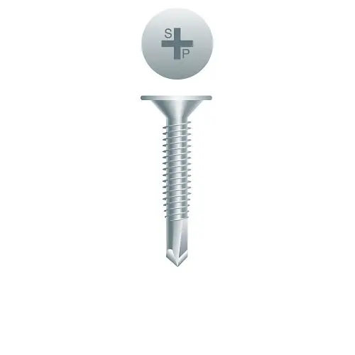 Strong-Point Deck Screws Phillips Wafer Head, Zinc Plated, 10-24 x 1-1/4, #3 Point, Box 3,000, W105