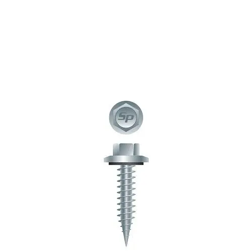 Strong-Point Deck Screws Unslotted Indented Hex Flange Washer Head Washer, Type AB, Strong Shield Coated, 17-14 x 1, 3/8 ....