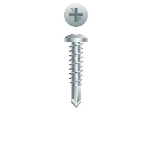 Strong-Point Dome Cap Screws Phillips Pan Head, Zinc Plated, 10-16 x 5/8, #2 Point, Box 10,000, P105