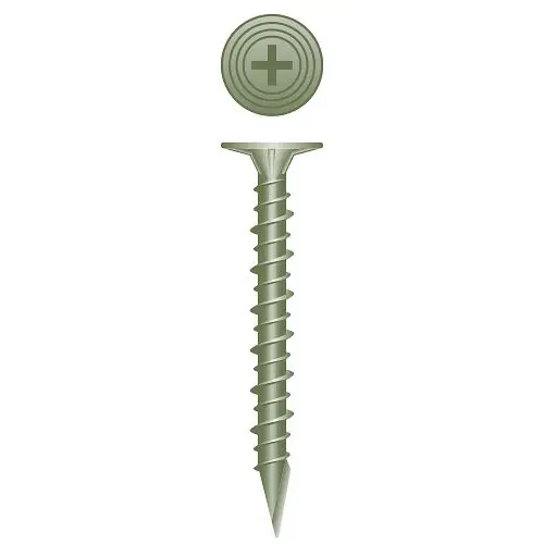 Strong-Point Drive Screws Phillips Wafer Head Nibs, Hi-Low, Spoon Point, Ruspert Coated, 8-15 x 1-5/8, Box 4,000, CB815SPN