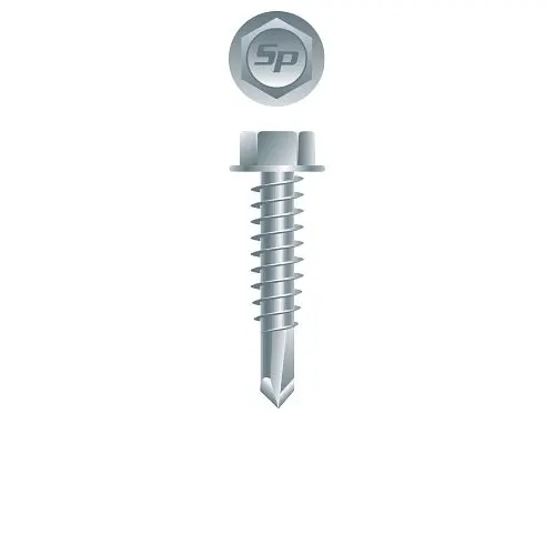 Strong-Point Fortified Screws Unslotted Indented Hex Washer Head, Zinc Plated, 6-20 x 1/2, #2 Point, Box 15,000, H608