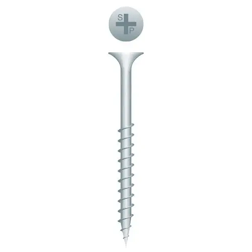 Strong-Point Luminous Screws Phillips Bugle Head, Coarse Thread, Dacrotized Coated, 10 x 4, Box 800, 1040D