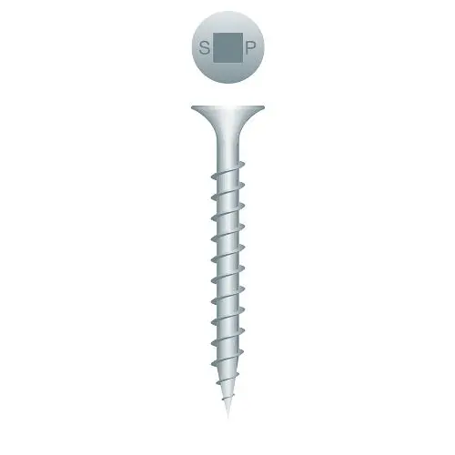 Strong-Point Precision Screws Square Drive Bugle Head, Coarse Thread, Dacrotized Coated, 8 x 3, Box 2,000, 830QCD