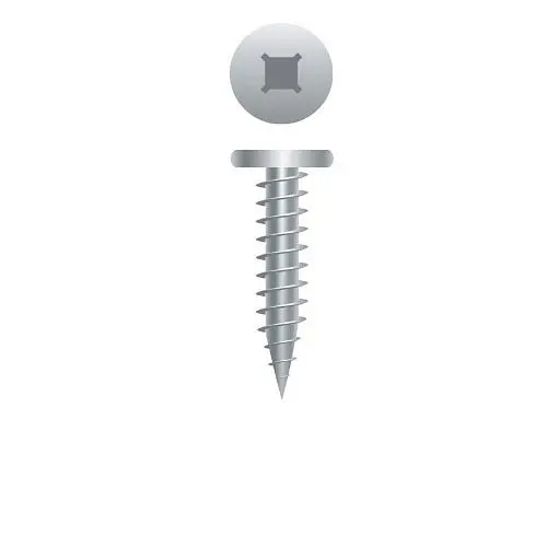 Strong-Point Rust-Resistant Screws 305 Stainless Steel Phillips/Square Drive Pancake Head, Type '', 10--12 x 1, ...