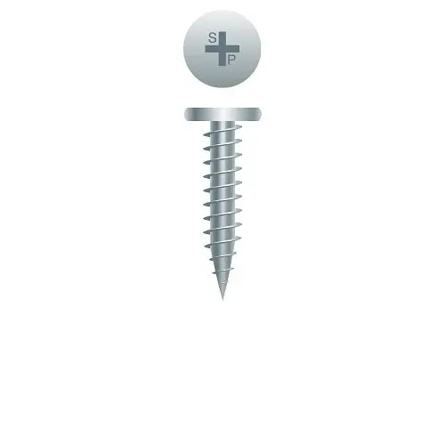 Strong-Point Screws Phillips Pancake Head, Zinc Plated, 10-12 x 1-1/2, Type '' Point, Box 3,000, 112PC
