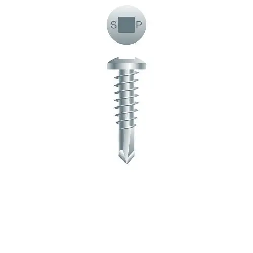 Strong-Point Screws Square Drive Pan Head, Zinc Plated, 8-18 x 3/4, #2 Point, Box 10,000, P86Q