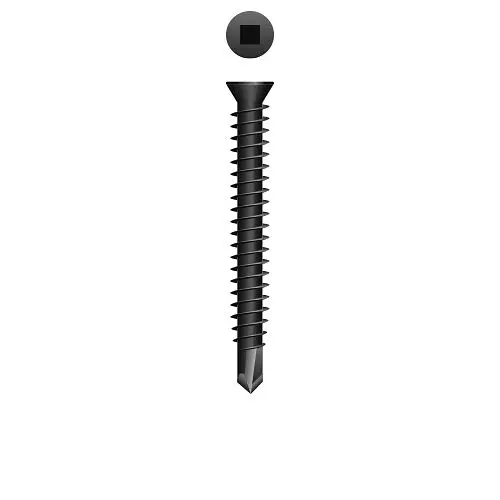 Strong-Point Screws Square Drive Trim Head, Phosphate Coated Coated, 6-20 x 1-5/8, #2 Point, Box 5,000, T1Q